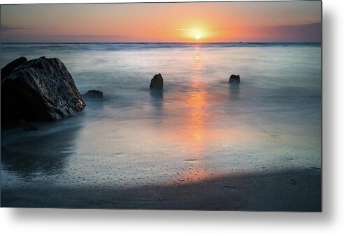 Beach Metal Print featuring the photograph Madeira beach at sunset - Florida, United States - Seascape photography by Giuseppe Milo