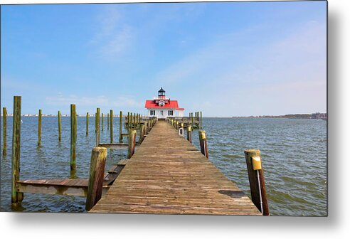 Manteo Metal Print featuring the photograph Manteo Lighthouse by Jack Nevitt