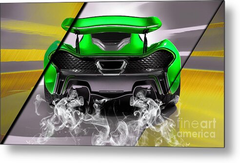 Mclaren Metal Print featuring the mixed media McLaren P1 Collection by Marvin Blaine