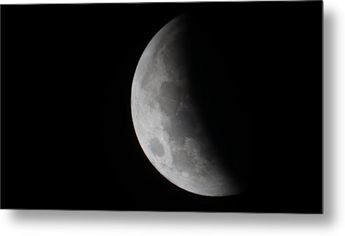Moon Metal Print featuring the photograph Mid Eclipse by Brooke Bowdren