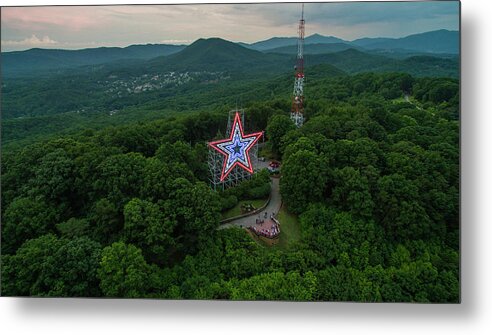 Mill Mountain Metal Print featuring the photograph Mill Mountain RWB2 by Star City SkyCams