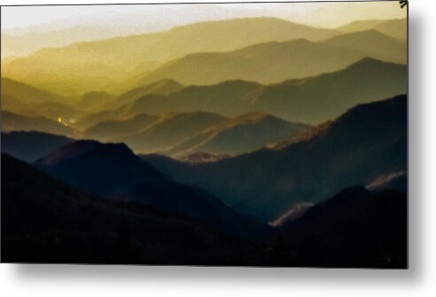 Smoky Mountains Metal Print featuring the photograph Misty Morning by Chuck Brown