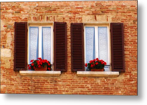 Italy Metal Print featuring the photograph Montepulciano Window by Rob Tullis