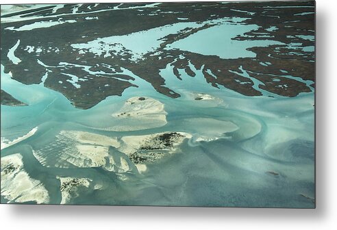 Barnegat Inlet Metal Print featuring the photograph Natures Art On Barnegat Bay by Gary Slawsky