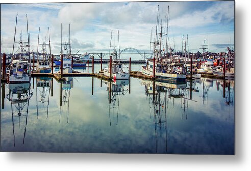 Newport Oregon Metal Print featuring the photograph Newport Boats 2 by Catherine Avilez