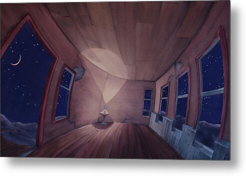 Great Plains Metal Print featuring the painting Nocturnal Interior by Scott Kirby