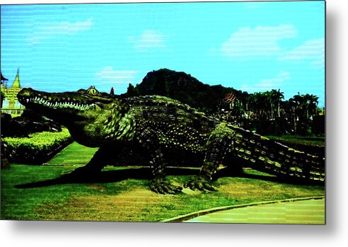 Laem Chabang Metal Print featuring the photograph Nong Nooch Gardens 34 by Ron Kandt