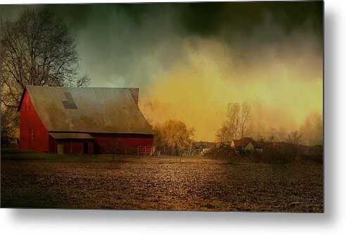 Theresa Campbell Metal Print featuring the photograph Old Barn With Charm by Theresa Campbell