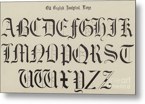 Old English Font Drawing by English School - Fine Art America