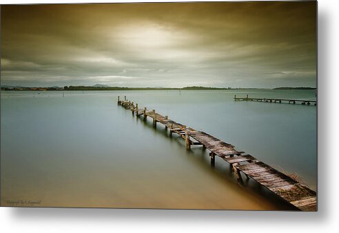Manning Point Australia Metal Print featuring the photograph Old jetty 0010 by Kevin Chippindall