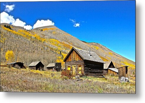 Aspen Metal Print featuring the photograph Old Mining Camp by Elisabeth Derichs