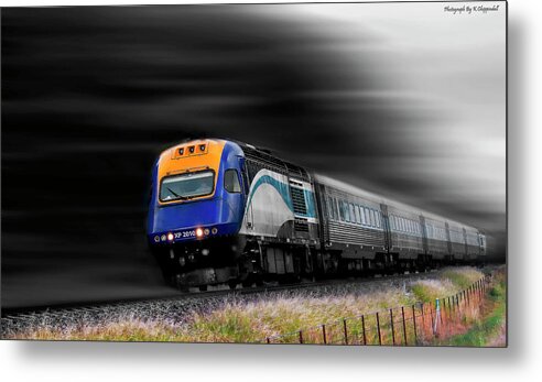 Trains Australia Metal Print featuring the digital art On the move 01 by Kevin Chippindall