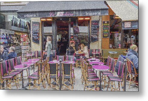 French Metal Print featuring the photograph Paris Cafe 2 by Matthew Bamberg