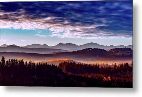 Autumn Metal Print featuring the photograph Peaceful Dawn by Mountain Dreams