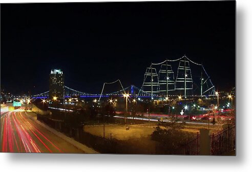 Philadelphia Metal Print featuring the digital art Penn's Landing by Leeon Photo