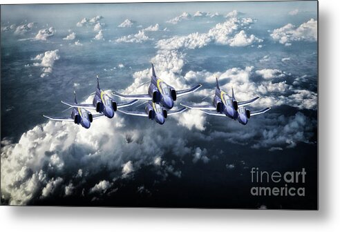 Blue Angels Metal Print featuring the digital art Phantom Angels by Airpower Art