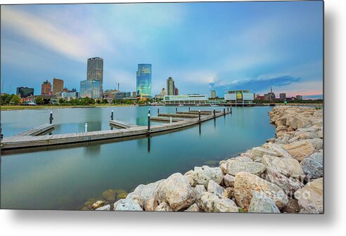 Andrew Slater Photography Metal Print featuring the photograph Piering on Milwaukee by Andrew Slater