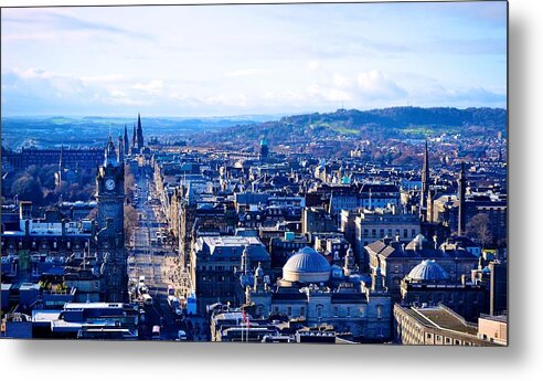 Scotland Metal Print featuring the photograph Prince's Street by Ashley Hudson