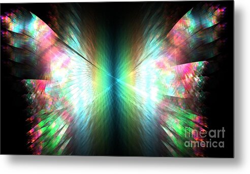  Abstract Metal Print featuring the digital art Prism Butterfly by Kim Sy Ok