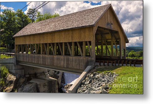 Quechee Covered Bridge Metal Print featuring the photograph Quechee Covered Bridge by Scenic Vermont Photography