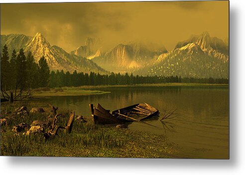 Dieter Carlton Metal Print featuring the digital art Remnants of Time by Dieter Carlton