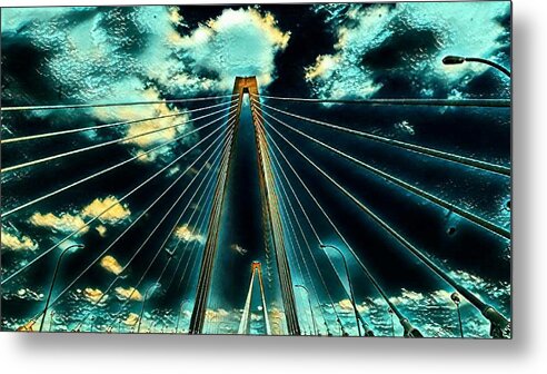 Ravenel Metal Print featuring the photograph Riding the Ravenel by Sherry Kuhlkin