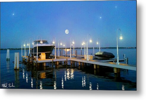 Boat Metal Print featuring the photograph River Boat Dock by Michael Rucker