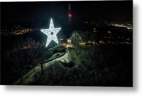 Roanoke Metal Print featuring the photograph Roanoke Star 1 by Star City SkyCams