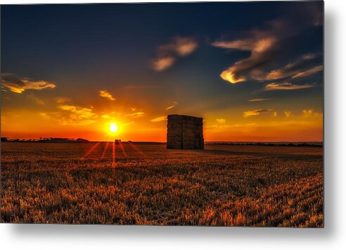 Hdr Metal Print featuring the photograph Rural Sunset by Mountain Dreams