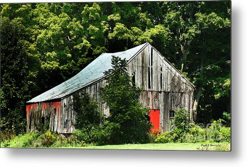 Diane Berry Metal Print featuring the painting Rustic Barn Watercolor by Diane E Berry