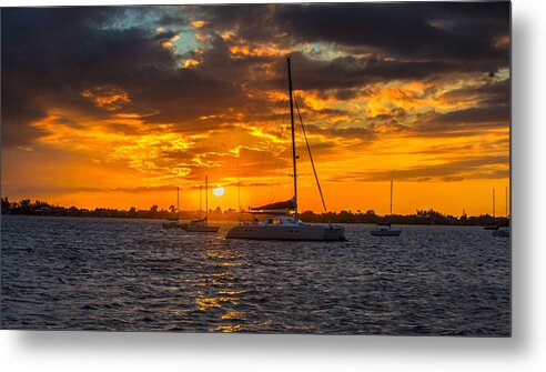 Sunset Metal Print featuring the photograph Sailor Sunset by Kevin Cable