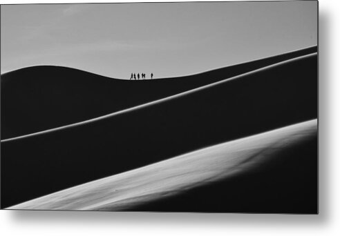 Sand Dunes Metal Print featuring the photograph Sand Trekkers 2 by Rand Ningali