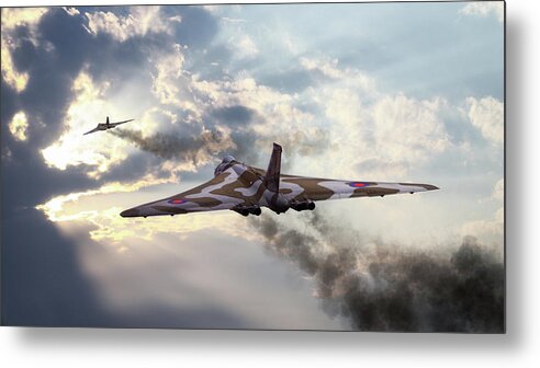 Avro Vulcan Bomber Metal Print featuring the digital art Scramble The Bombers by Airpower Art