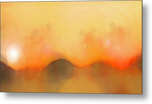 Abstract Metal Print featuring the digital art Scrim by Gina Harrison