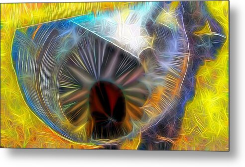 Abstract Metal Print featuring the digital art Shallow Well by Ronald Bissett