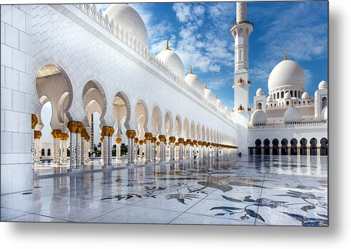 Sheikh Zayed Mosque Metal Print featuring the photograph Sheikh Zayed Mosque by Jorg Peter