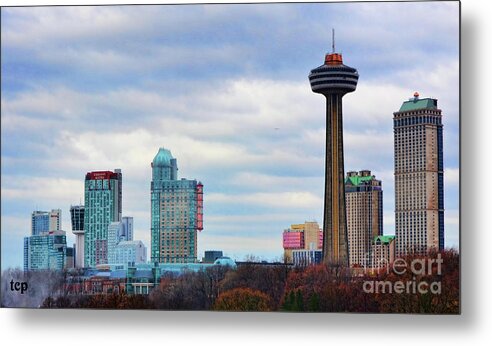 Niagara Falls Metal Print featuring the photograph SkyLine Niagara by Traci Cottingham