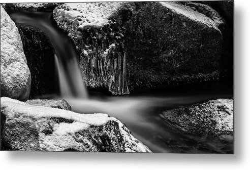 Winter Metal Print featuring the photograph soft and sharp at the Bode, Harz by Andreas Levi