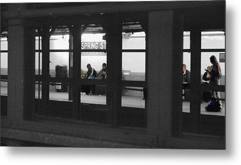 Subway Metal Print featuring the photograph Spring Street Station by Frank Mari
