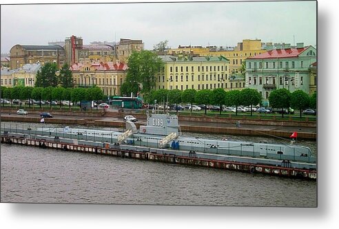 Submarine Metal Print featuring the photograph Submarine Museum in Russia by Betty Buller Whitehead