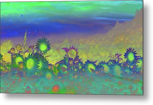 Sunflower Serenade Metal Print featuring the photograph Sunflower Serenade by Mike Breau