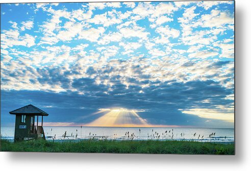 Florida Metal Print featuring the photograph Sunrise Hope Delray Beach Florida by Lawrence S Richardson Jr