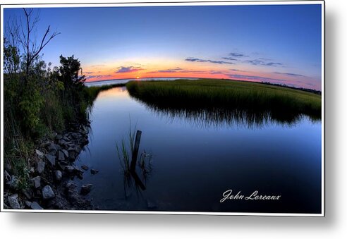 Sunset Metal Print featuring the photograph Sunset at The Landing by John Loreaux