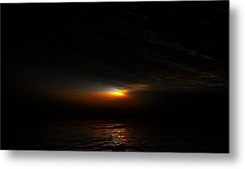 Digital Painting Metal Print featuring the digital art Sunset by David Lane