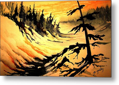 Sunset Extreme Metal Print featuring the painting Sunset extreme by Jo Smoley