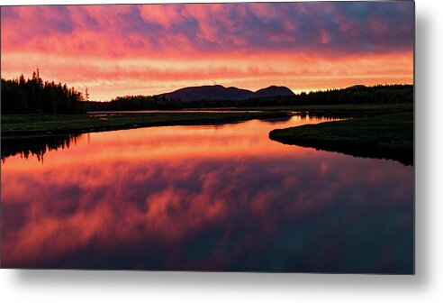 Sunset Metal Print featuring the photograph Sunset over Acadia National Park by Holly Ross