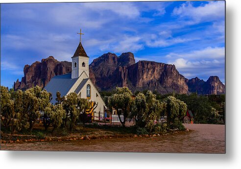Superstition Metal Print featuring the photograph Superstition Church by Mike Ronnebeck