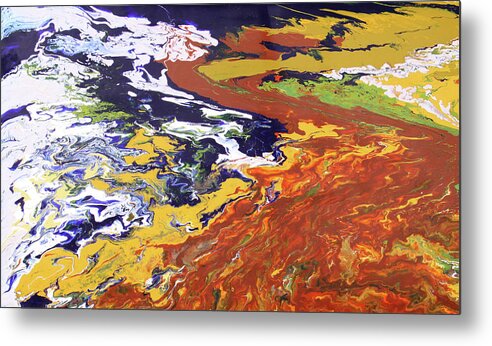 Fusionart Metal Print featuring the painting Tectonic by Ralph White