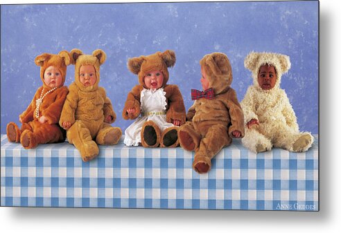 Picnic Metal Print featuring the photograph Teddy Bears Picnic by Anne Geddes