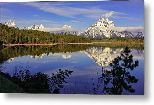Grand Teton National Park Metal Print featuring the photograph Teton Reflections by Jack Bell
